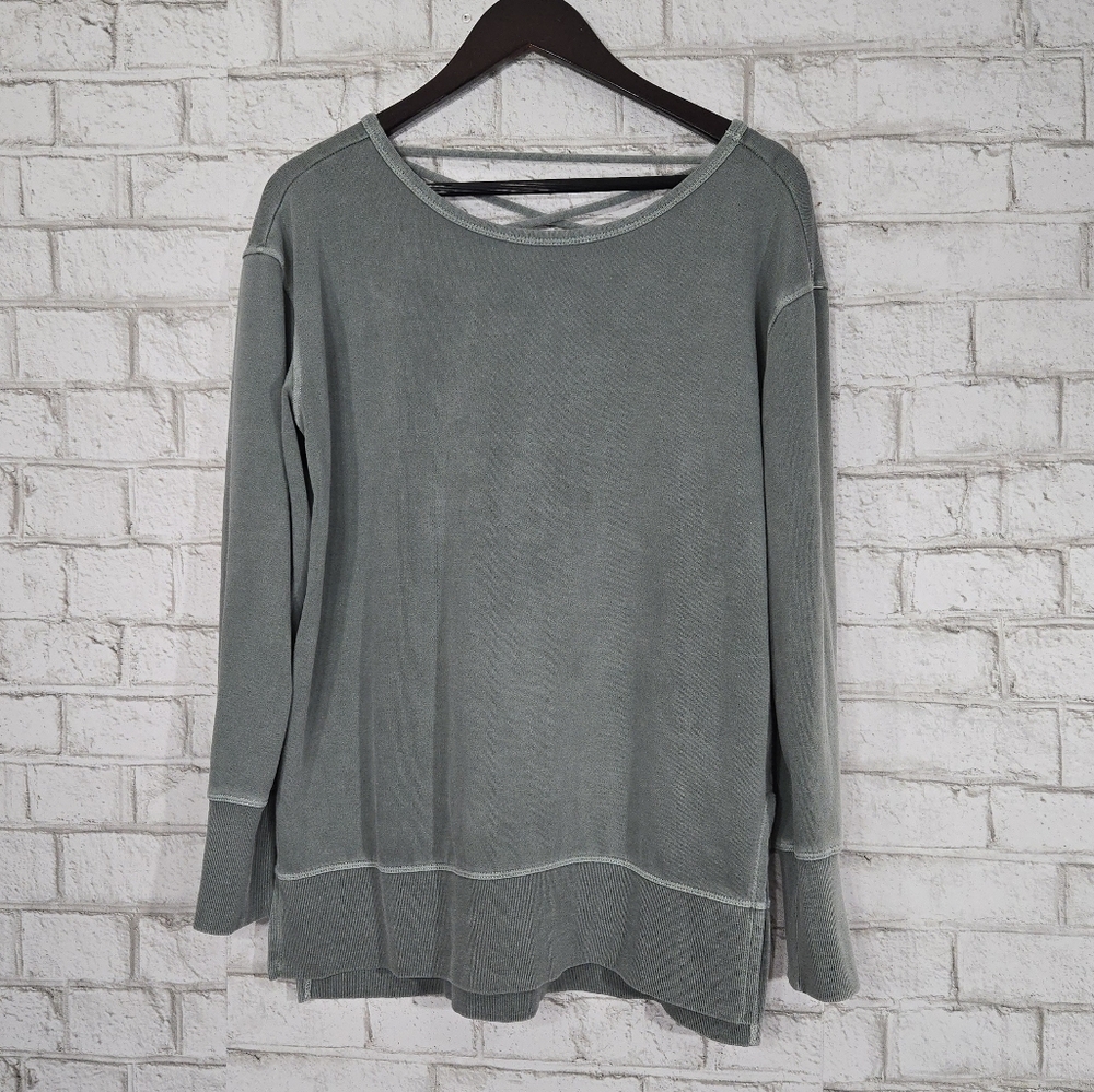 Maurices lace up back lightweight sweatshirt
